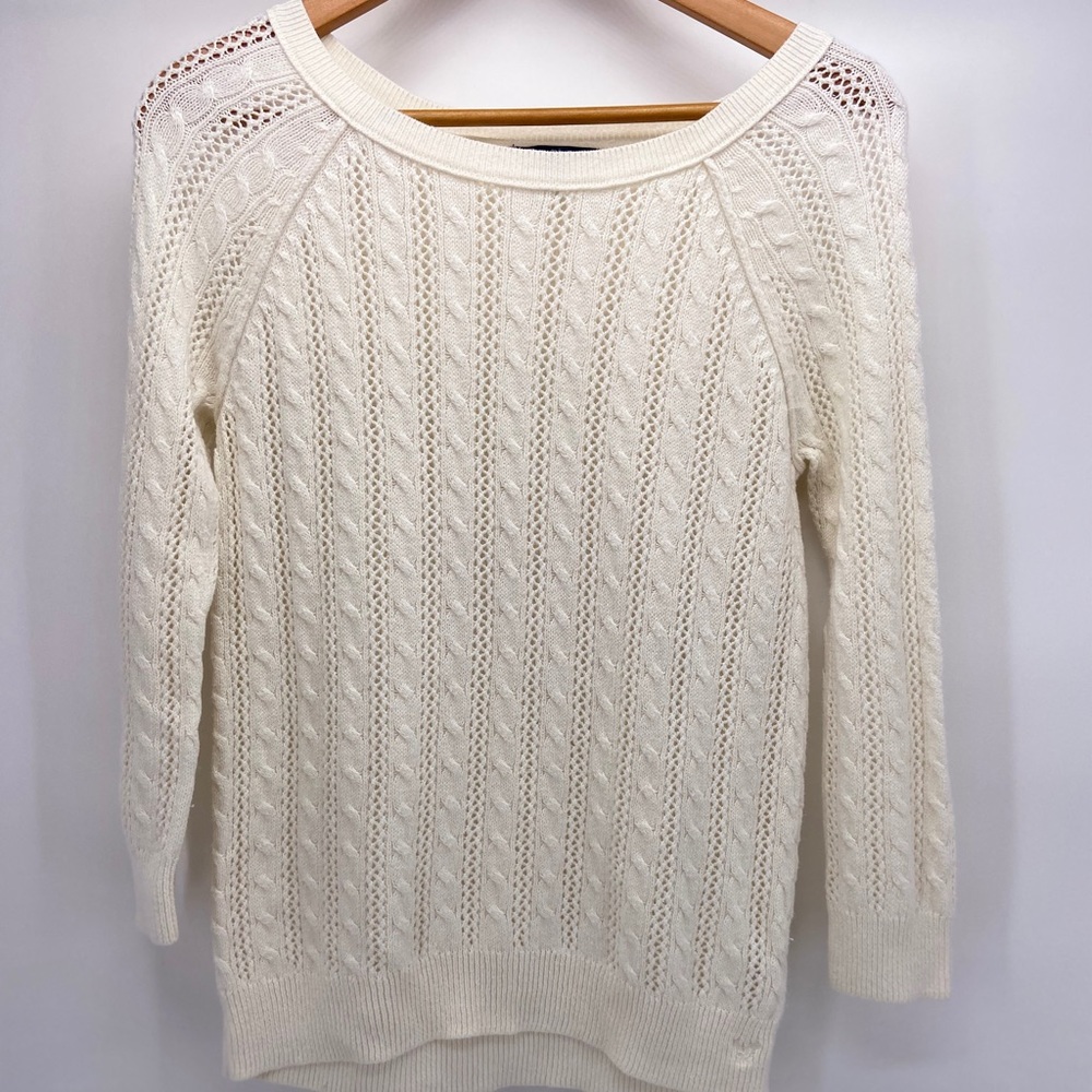 American Eagle Boatneck Cable Sweater
